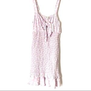 AMERICAN EAGLE PURPLE FLORAL SMOCKED BODY DRESS S